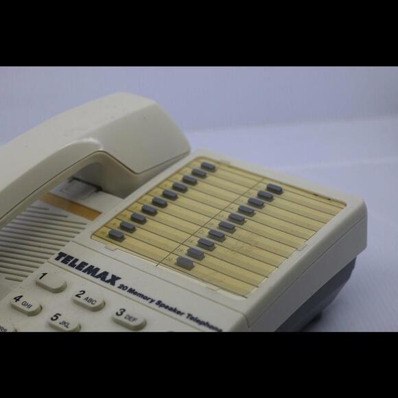 Vintage Telemax CP-268 Desk Phone | 20-Memory Speaker Telephone | Retro Office - Picture 5 of 9